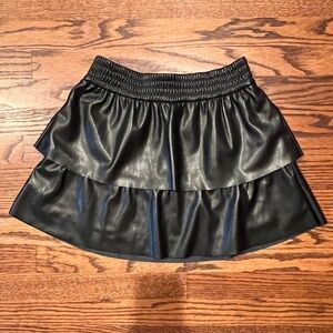 Alice + Olivia Jia Vegan Leather Mini Skirt in Black size 2